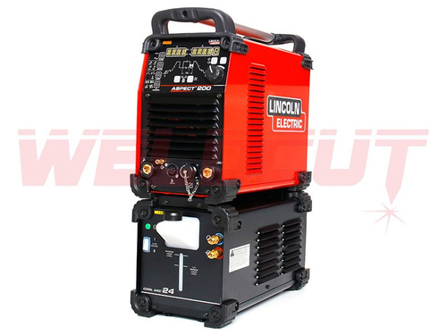 AC DC Lincoln Electric Aspect 200 Wig schweißgerät + Kühler Cool Arc 24 + Wagen Cart 24