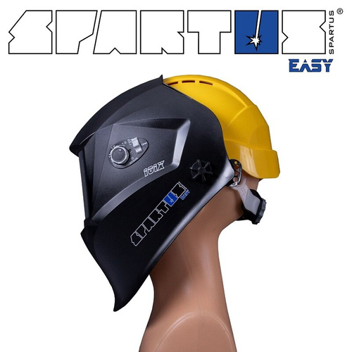 Selbstverdunkelnder Gesichtsschutz Spartus Easy 101X mit Helm und Adapter