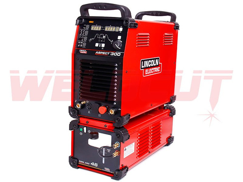 AC DC Lincoln Electric Aspect 300 Wig Schweißgerät + Kühler Cool Arc 46