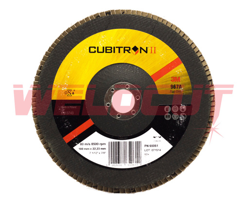 Fächerschleifscheibe 3M Cubitron II 967A  P60+ 180mm x 22mm